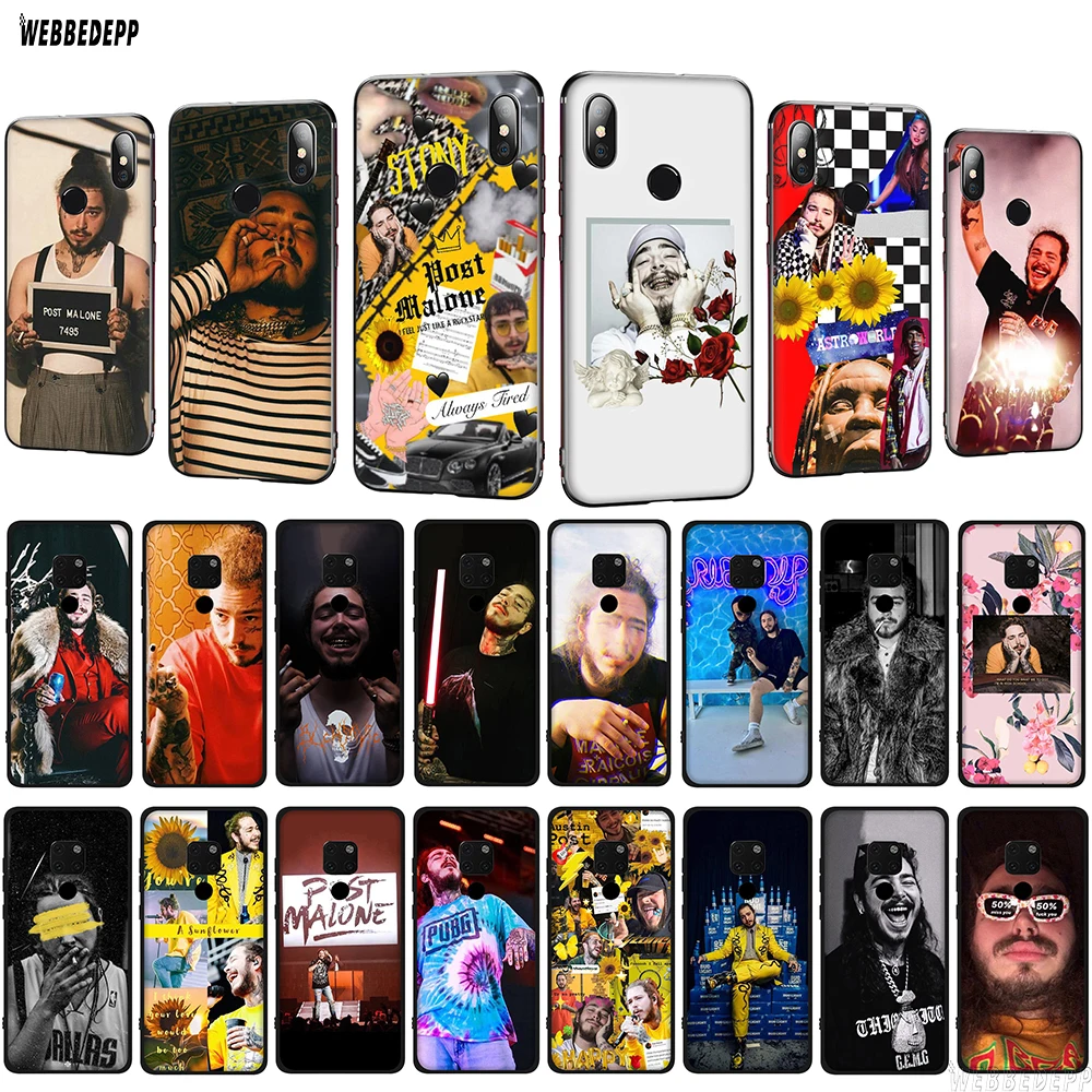 WEBBEDEPP Post Malone TPU чехол для Huawei P10 P20 P30 Lite Pro Mate 10 20 P Smart 2019 мягкий чехол|Бамперы| |