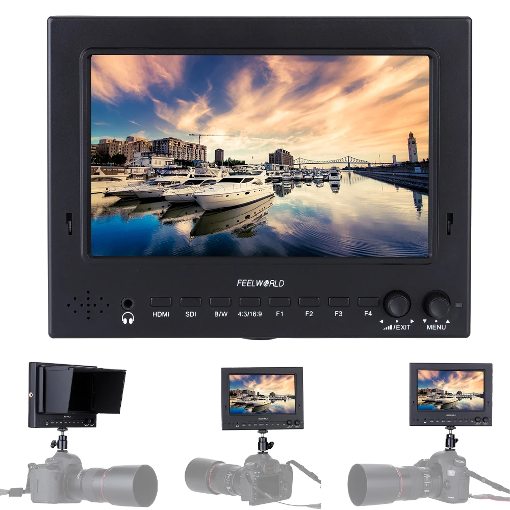 Feelworld Профессиональный 7 "HDMI 1024*600 SDI вещания ЖК дисплей HD Камера монитор пиковый