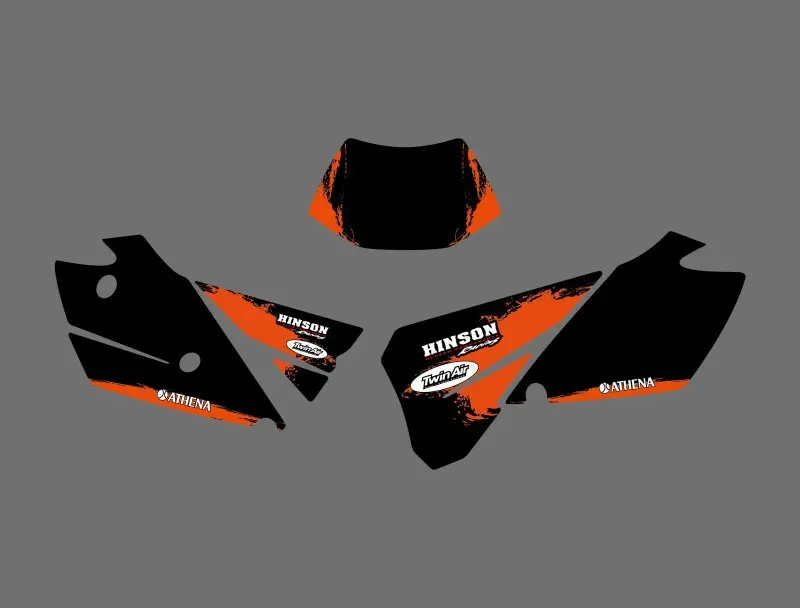 new style 0429 Black TEAM GRAPHICS &amp BACKGROUNDS DECALS FOR EXC 125/200/250/300/400/450/525 2004 | Автомобили и мотоциклы