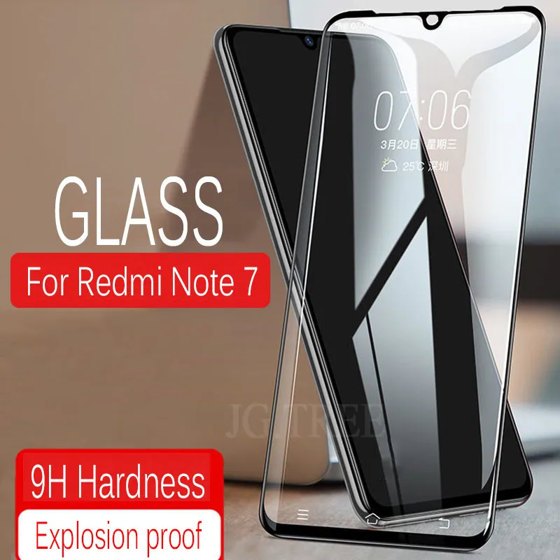 9H высококачественное закаленное стекло для Redmi Note 7 5 6 Pro полная клеевая Защитная