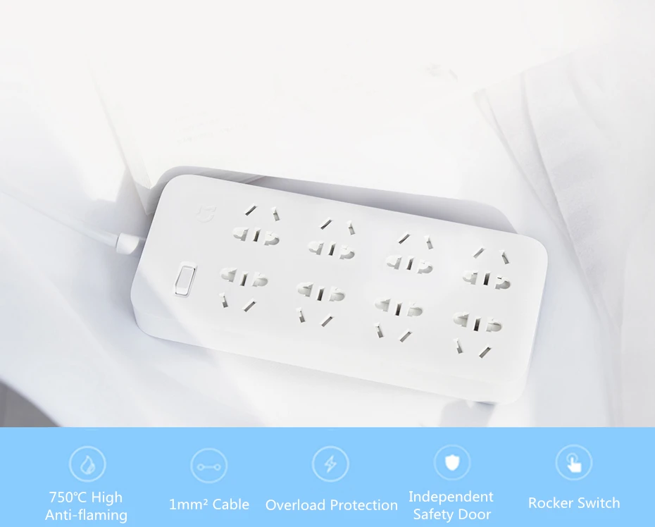 Xiaomi Mijia power Strip Быстрая зарядка 2500 Вт 10А 6 стандартных розеток/8 стандартных розеток/3 гнезда 1,8 м кабель для зарядки