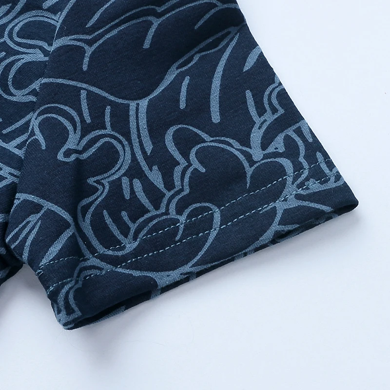 Летняя одежда для маленьких мальчиков комбинезон на молнии с короткими рукавами