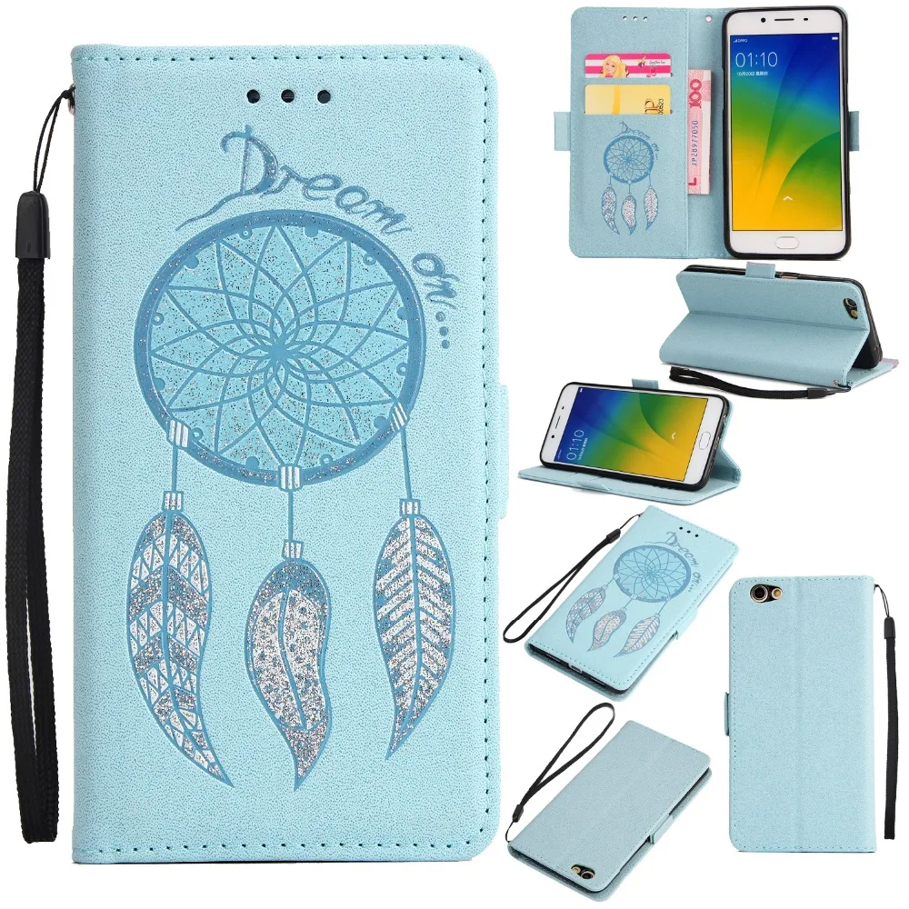 Flash Косметическая пудра тиснением колокольчиками чехол для OPPO R9s блеск кобура