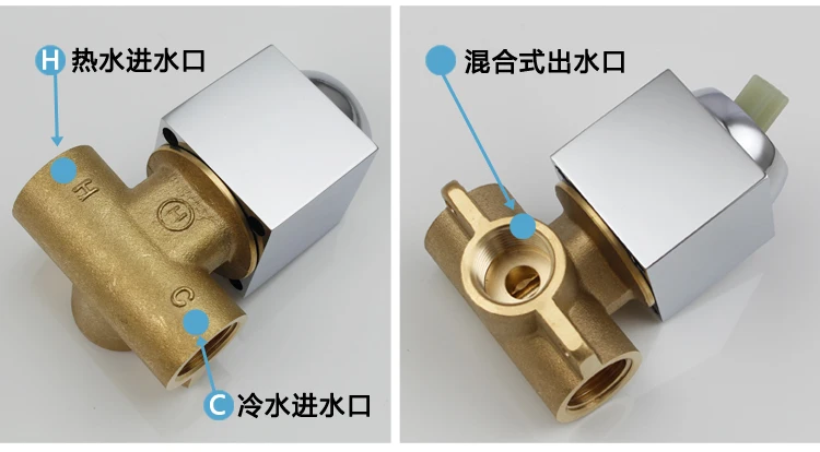 Современный Смеситель для ванны и душа смеситель из твердой латуни