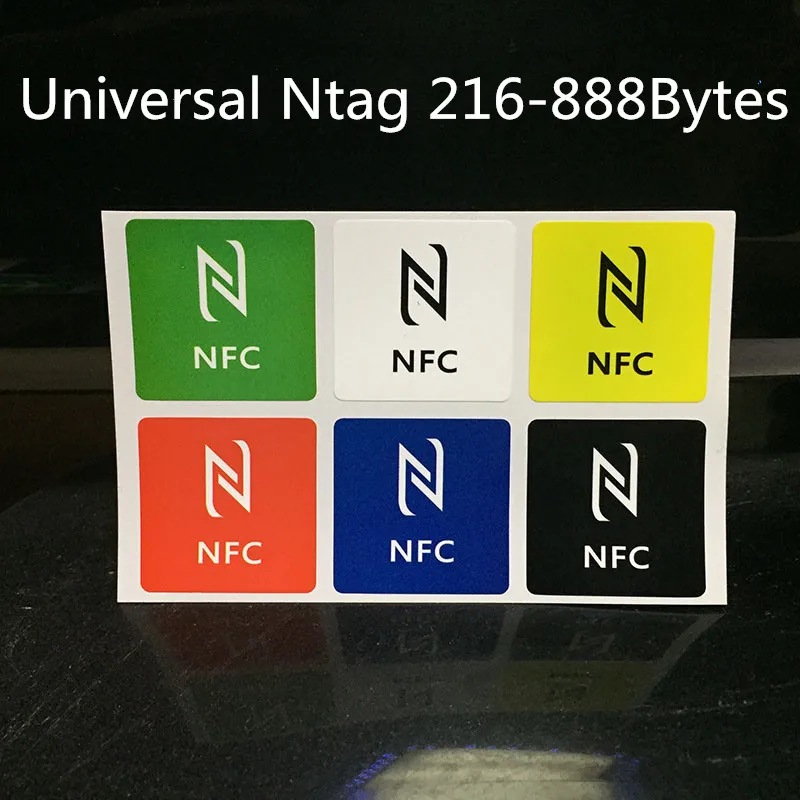 Наклейки с NFC метками 6 шт. Ntag216 13 56 МГц смарт метка RFID для всех телефонов на базе