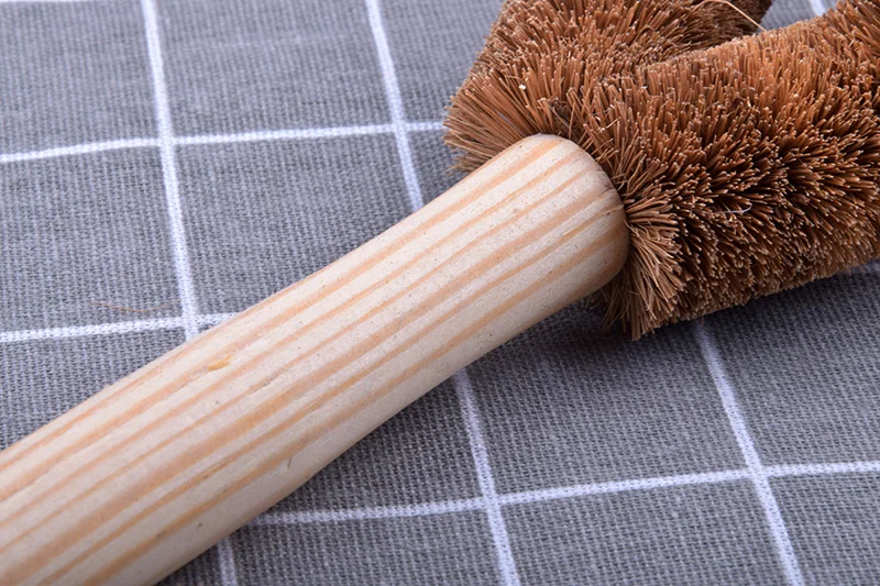 Кухня с длинной ручкой горшок щетка Coir кокосовое волокно чашка чайник кружки щетка для чистки с крюком