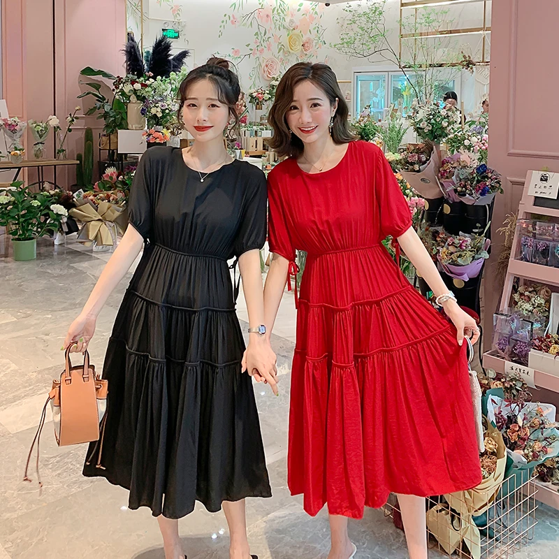 2019 Новое поступление лето платье для беременных женская мода свободная версия