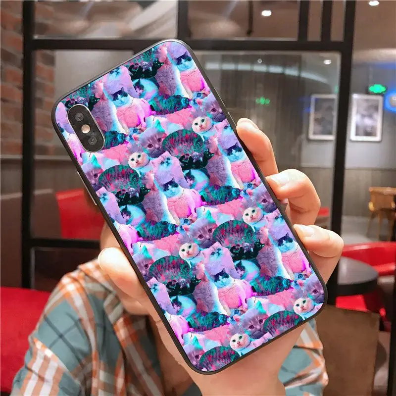 Для iphone 11pro max чехол аксессуары для телефонов X XS MAX 8 7plus 5S SE 6s XR Kawaii милый с кошкой |