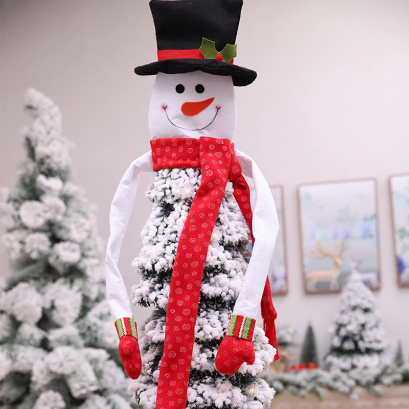 2018 Новая Рождественская елка большая шапка шарф снеговик украшения для