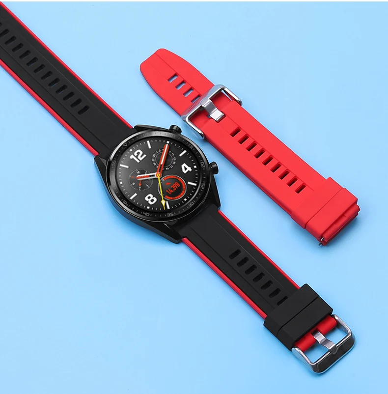 22 мм ремешок для часов huawei watch GT/GT2 samsung Gayle 46 спортивный ремешок для женщин и мужчин сменный Браслет умные часы аксессуары