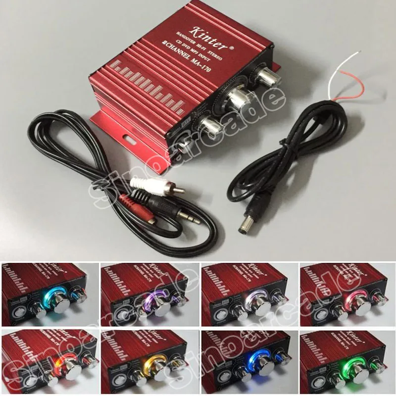 Аркадная игра MA-170 12 В 2 канала светодиодный мини HIFI стерео усилитель для Аркада jamma MAME машинные шкафы