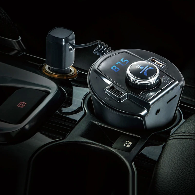 Новый bluetooth автомобильный комплект громкой связи Fm передатчик MP3 плеер с двойным