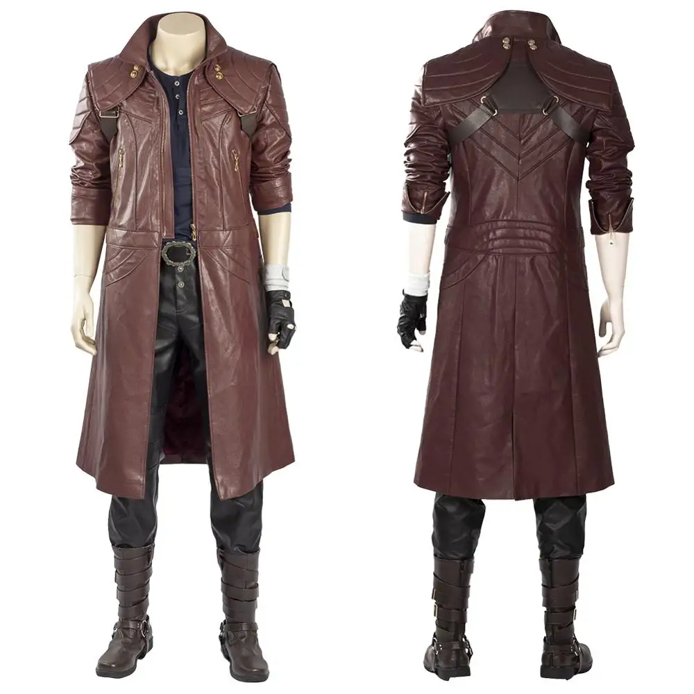 DMC 5 Данте Косплэй костюм наряд Тренч полный с обувью Хэллоуин Карнавальный