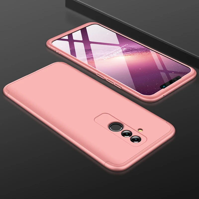 3-в-1 Пластик 360 закаленное Стекло+ чехол на for Huawei Mate 20 Pro Mate 20 Lite P30 Lite анти-шок PC матовый чехол на для хуавей мате 20 про мате 20 лайт p30 лайт защитное стекло на чехол for huawei p smart Z