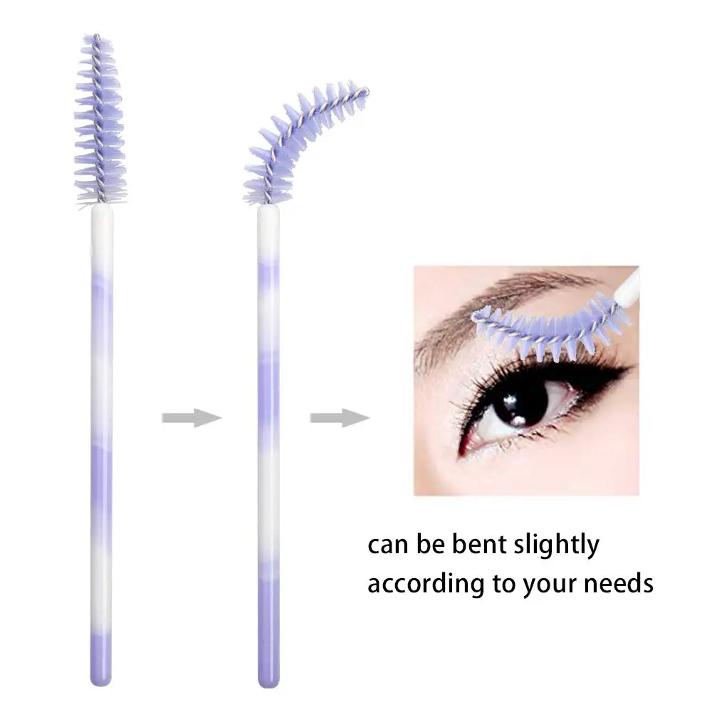 

500PCS High Quality Nylon Disposable Mascara Wands Soft Mascara Brush Wand Eyebrow Comb Brushes Professional Eyelashes Tool