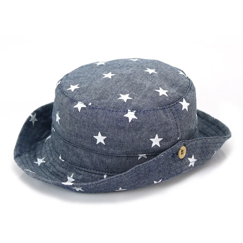 Baby Soft Cotton Summer Hat Infant Newborn Bucket Denim Toddler Kids Tractor Cap Boys Girls Star Sun | Детская одежда и обувь