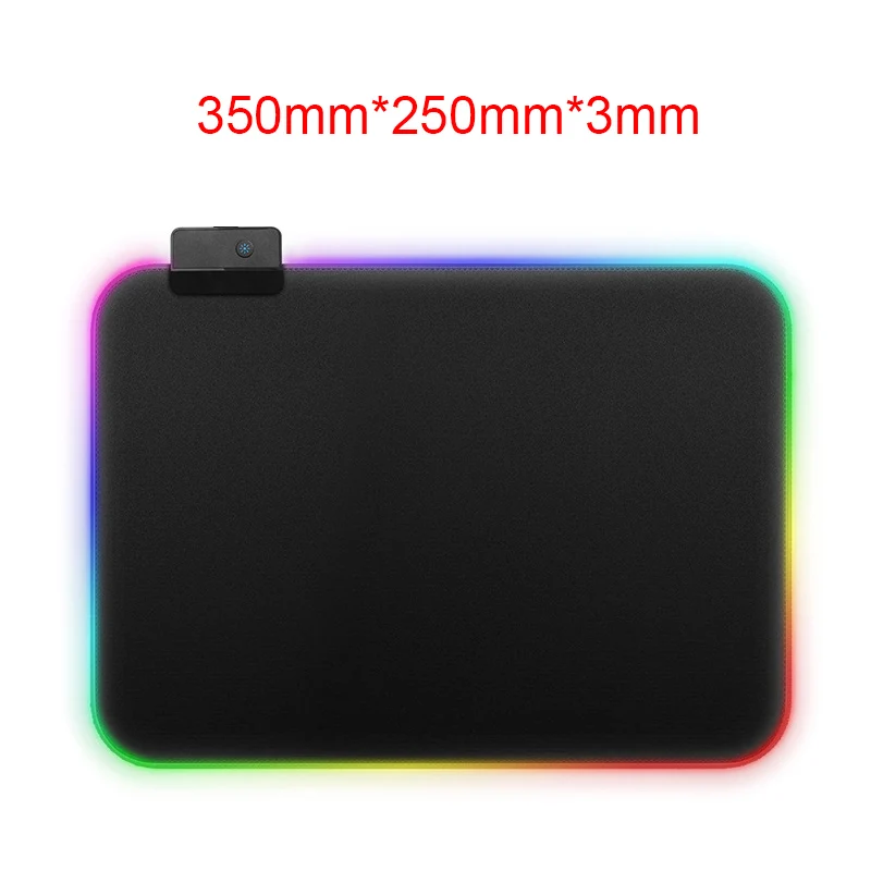 350X250X3mm RedThunder RGB игровой Мышь Колодки Обновить 80X30 см Большой светящийся Расширенный Мышь Pad Gaming Keyboard pad Коврик не-скольжения резиновая основа - Цвет: 350X250X3mm