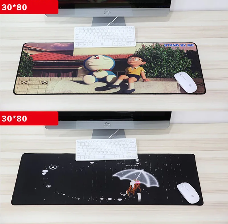 900X400 мм коврик для мыши Аниме оригинальные резиновые игровые mausepad большого размера для клавиатуры мыши стол для компьютера нескользящий коврик