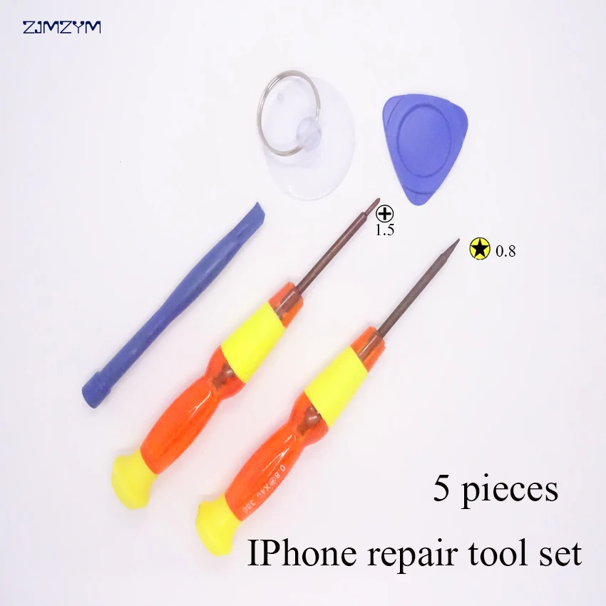 

Hot sale 5 in 1 Mobile Phone Repairing Tool Kit Spudger Pry Opening Tool LCD Repair Tools with 1.5MM\0.8MM star screwdrivers