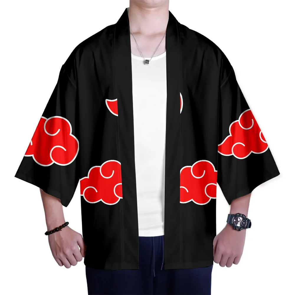 Аниме костюмы для косплея Наруто халат одежда Uzumaki Akatsuki халат Харуно Сакура костюм мужской короткий рукав пальто верхняя одежда