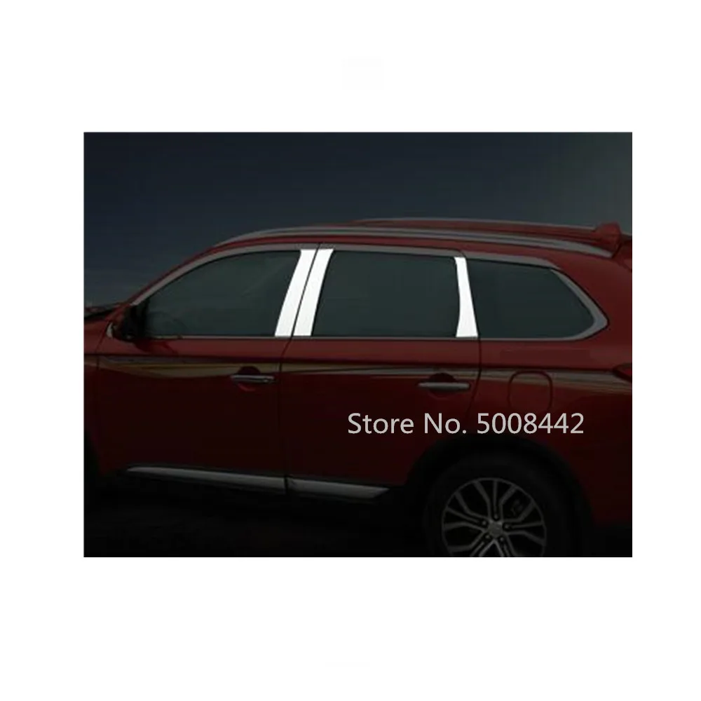 6 шт. автомобильные палочки из нержавеющей стали для Mitsubishi Outlander 2016 2017 2018 2019