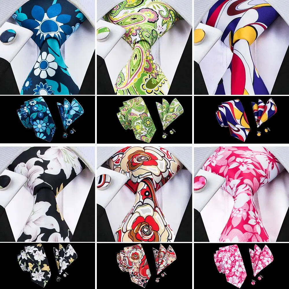 Hi Tie свадебные галстуки мужские шелковые однотонный красный галстук набор Hanky