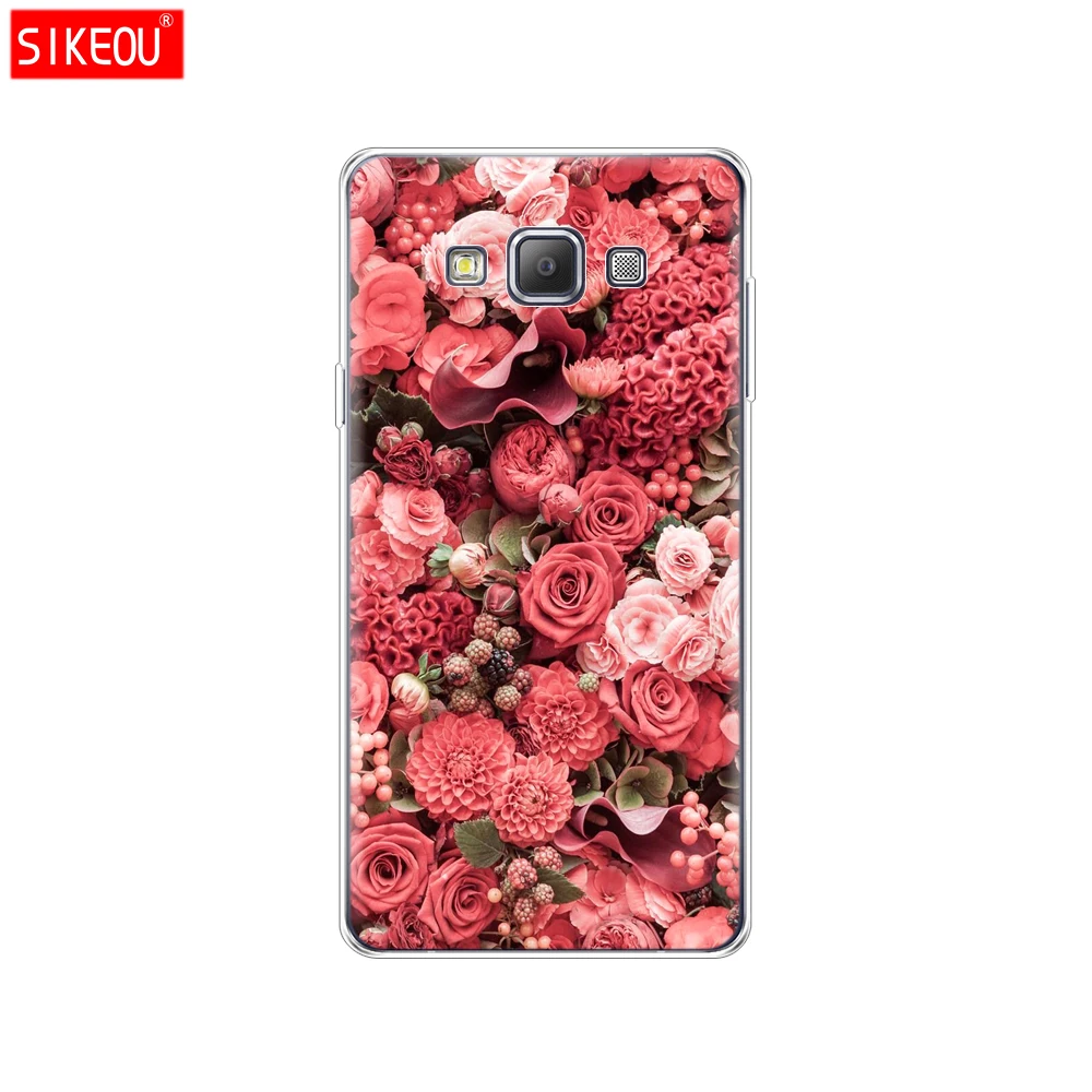 61812 Силиконовый чехол для Samsung Galaxy A3 A3 A5 A7 A500 A510 A520 A300 A310 A320 A700 A710 A720 и изображениями красочного цветка розы пиона - Цвет: 61812