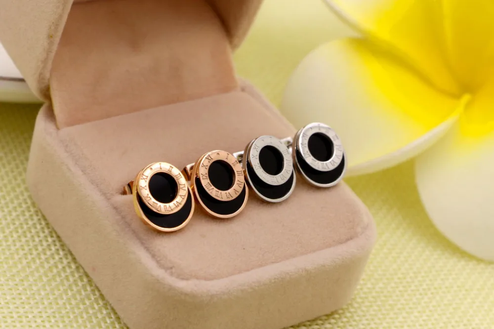 Женские круглые серьги кольца черные из титановой стали|earrings earring|black earringsearrings fashion |