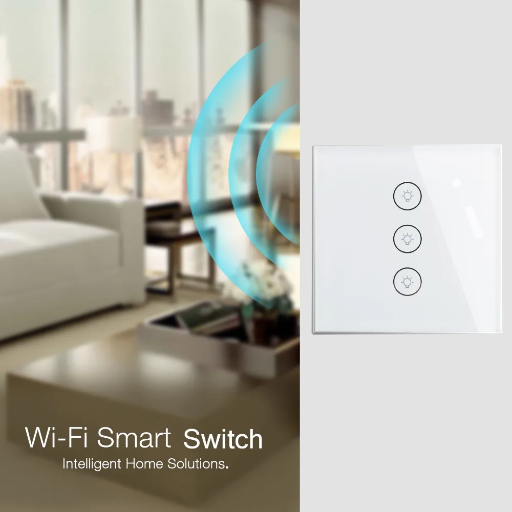 США ЕС Великобритания WiFi Smart стены сенсорный выключатель разъем мобильное