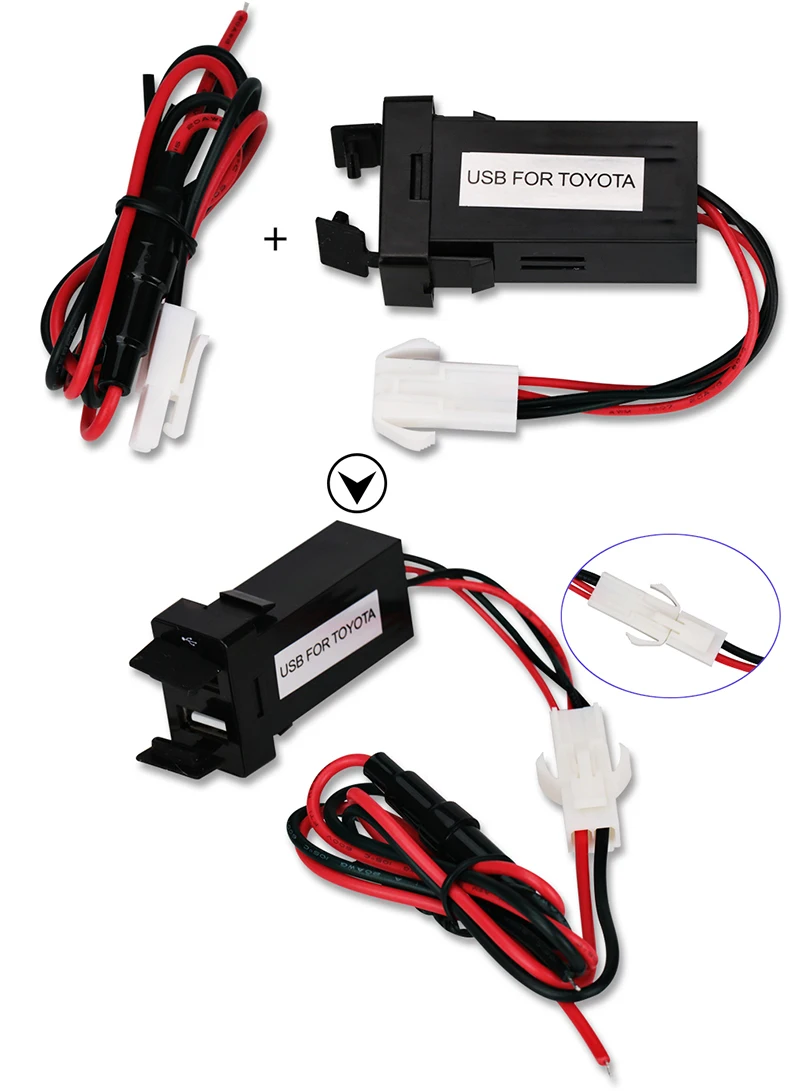 Urbanroad Синий DC 12 В двойной USB розетка для автомобильного прикуривателя Зарядное устройство адаптер питания розетка 2 USB порта зарядное устройство разъем для TOYOTA