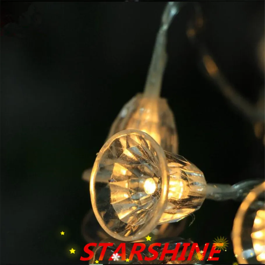 220 В 10 м 100 LED маленький колокольчик светодиодные Гирлянды Гирлянда дерево