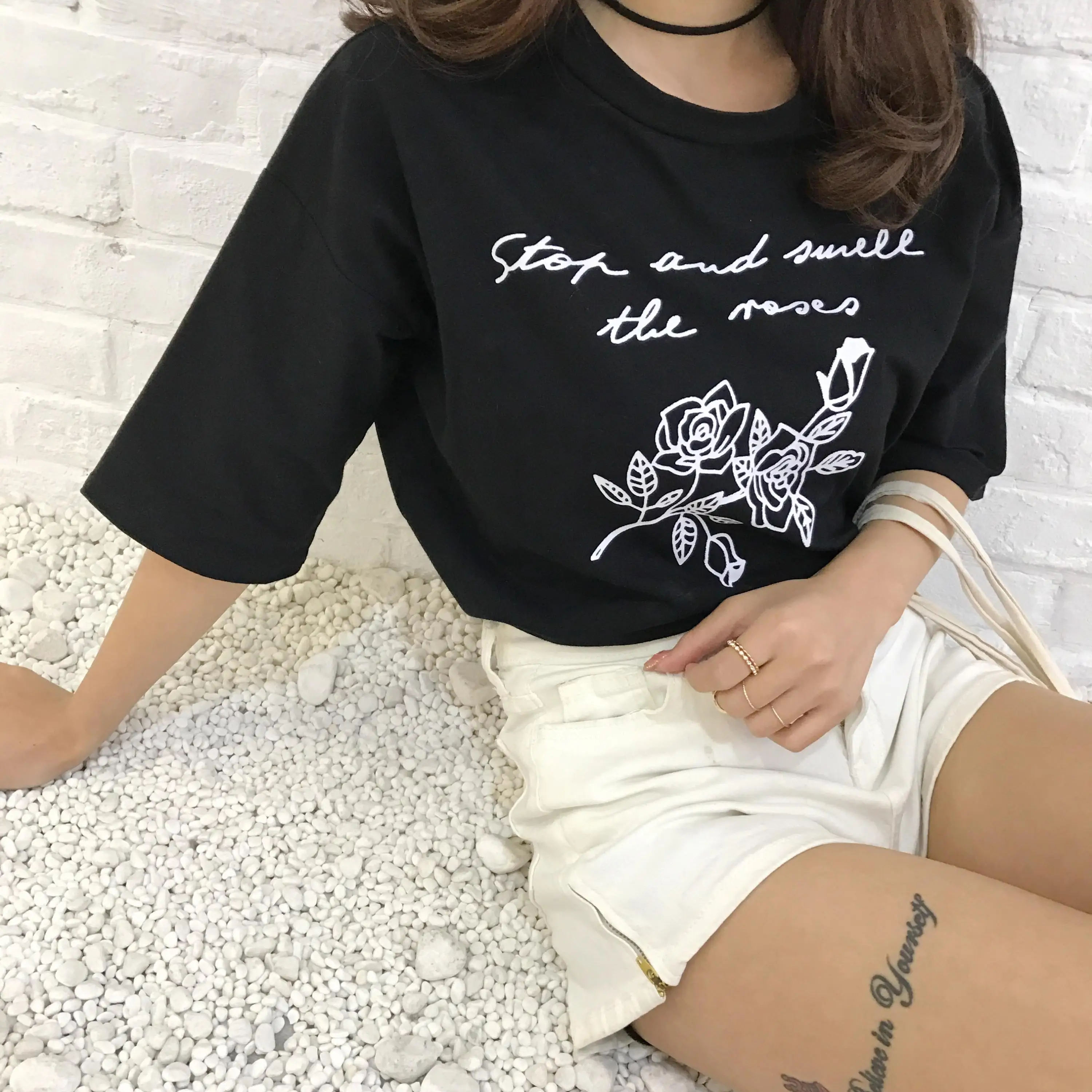 2017 Halajuku модные Универсальные женские футболки с коротким рукавом и принтом