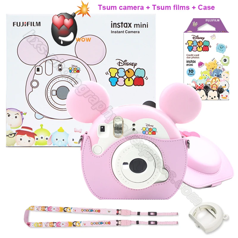 Geniune Fujifilm Instax Mini мгновенная цветная пленка с защитной из искусственной кожи чехол для камеры Сумка для Fuji Instax Mini 90 камера