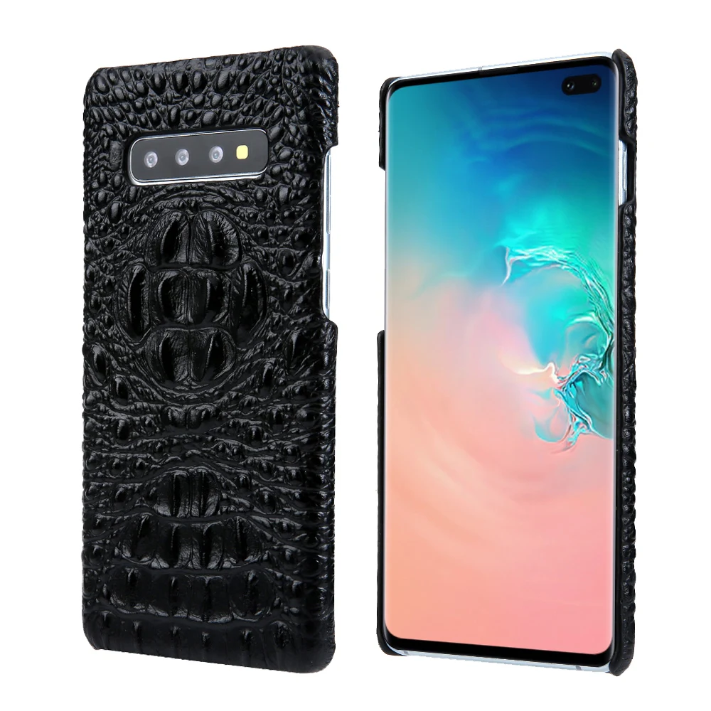 Модный крутой роскошный 3D чехол из натуральной кожи крокодила для Samsung Galaxy S8 S9 Plus
