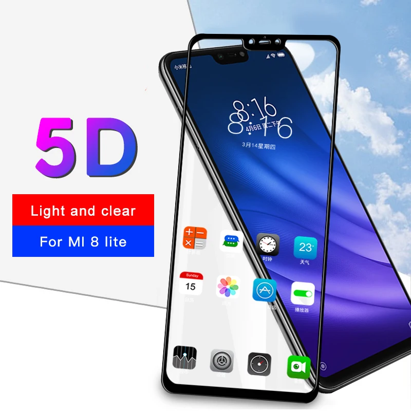 5D полное покрытие закаленное стекло для Xiaomi Mi 9 8 Lite 5X A1 6X A2 pocoppne F1 защита экрана Redmi