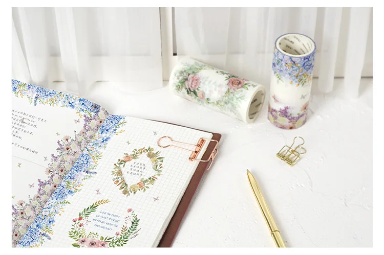9 см* 5 м Kawaii цветочный клейкая лента для скрэпбукинга Washi Альбом DIY декоративная наклейка милые канцелярские стикеры школьные принадлежности для детей