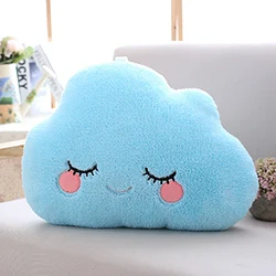 Blue cloud Приятная для кожи Звезда Луна облако капли воды форма плюшевая подушка декоративная мягкая подушка диван стул кровать детская кроватка Подушка подарок - Цвет: Blue cloud