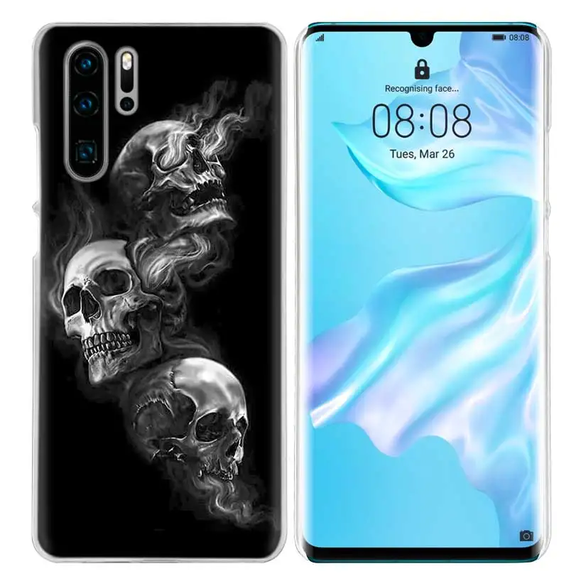 06 Чехол Grim Reaper Skull Skeleton для huawei P20 P30 P Smart Nova 4 3i P10 P9 P8 mate 10 20 lite Pro Mini жесткий чехол для телефона из ПК - Цвет: 06