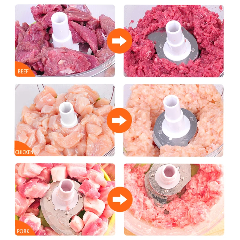 Migecon 1.5L кухонная мясорубка измельчитель овощей бытовая ручная кухонный комбайн