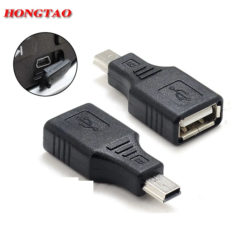 Мини USB 2 0 A гнездо к Micro / Mini B 5 Pin штекер хост адаптер OTG конвертер разъем до 480 Мбит/с