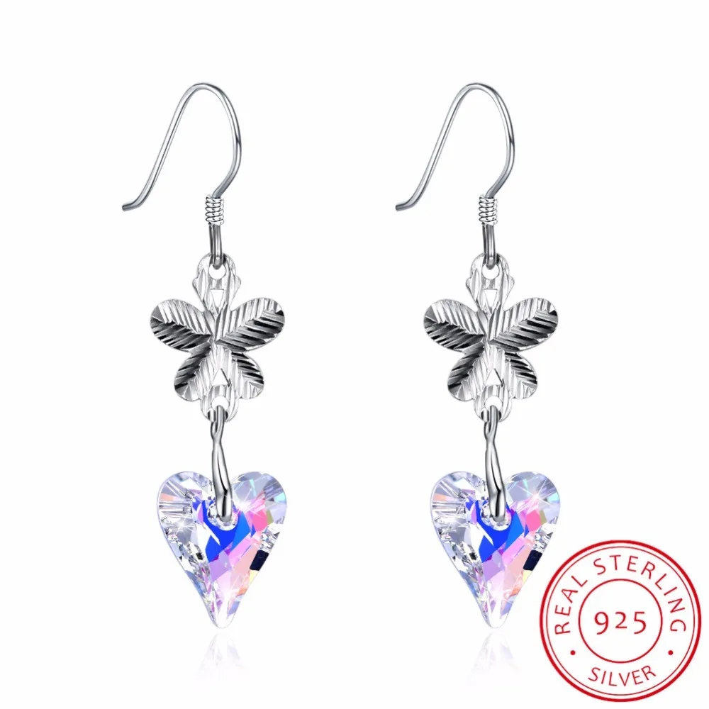 Женские вечерние серьги-подвески LEKANI длинные серьги с кристаллами Swarovski