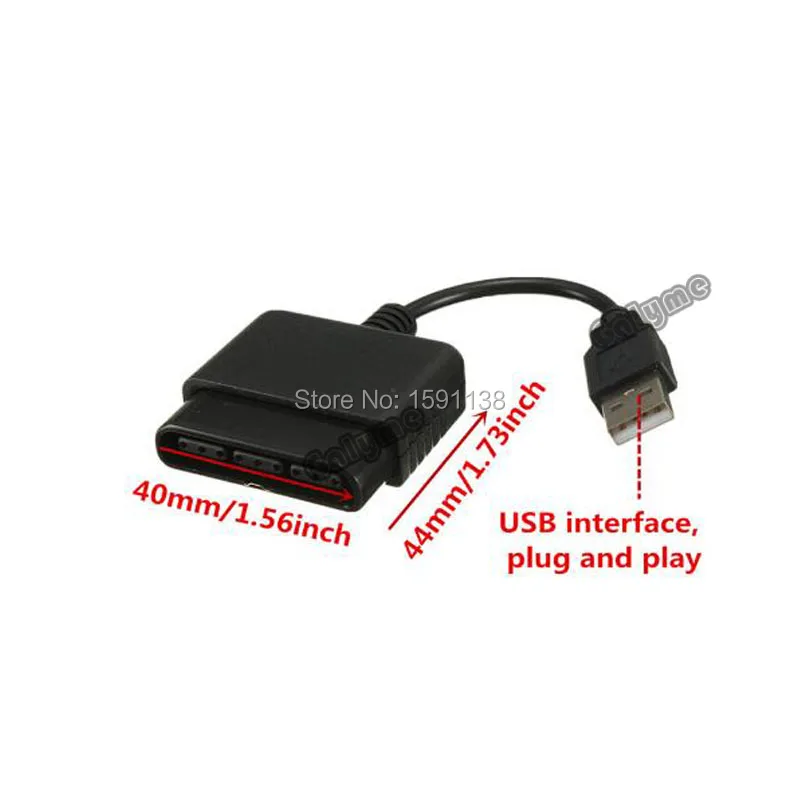 Новое поступление черный USB кабель конвертер для игрового контроллера PS2 PS3 ПК