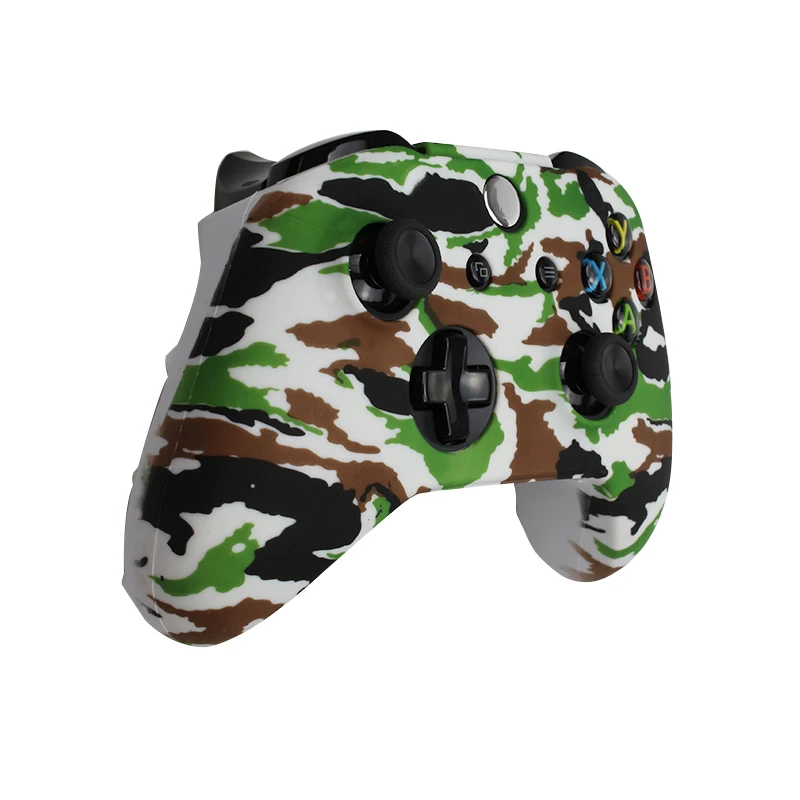 Силиконовый защитный чехол для XBox One тонкий контроллер протектор Камуфляжный защитный чехол для джойстика с 2 бесплатными крышками