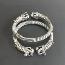 Браслет для мужчин и женщин Guizhou Miao Серебристый браслет ручной