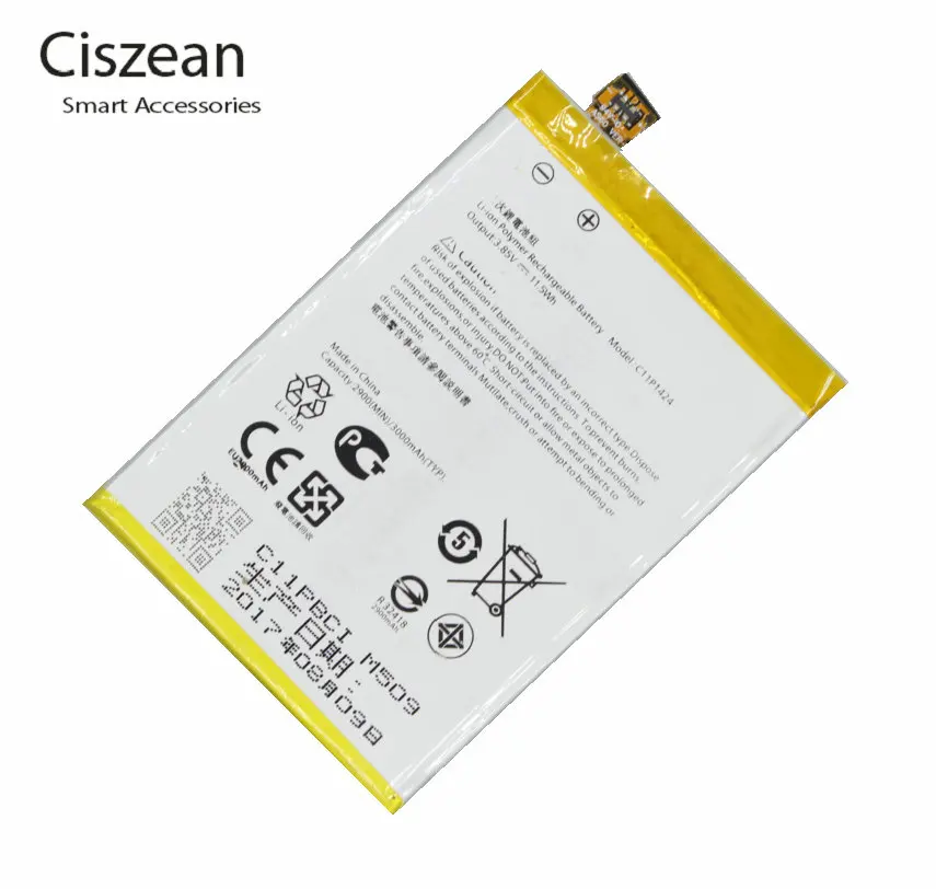 Сменный аккумулятор Ciszean 1x3000 мАч C11P1424 для ASUS Zenfone2 Zenfone 2 ZE550 ML Z008D ZE550ML ZE551ML Z00AD Z00ADB Z00A|battery for|c11p1424 batterybatteries batteries |