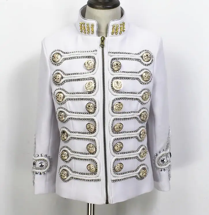 

M-4XL Hot / Spring Men's New Fashion DJ stage singer coat catwalk shows the dress