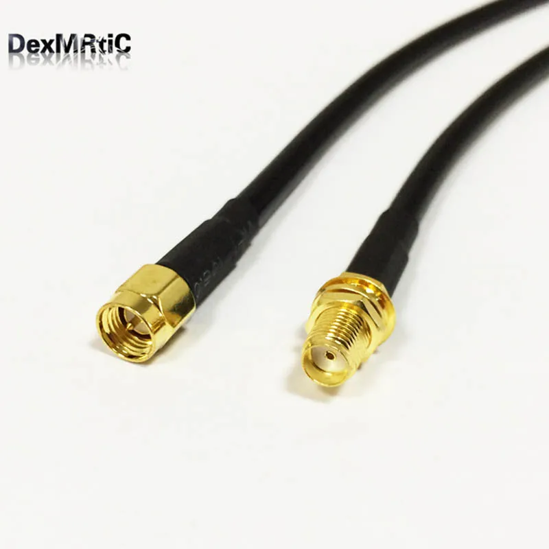 Wi Fi антенный кабель SMA штекер гнездо гайка переходник для пигтейлов/проводов 50 см