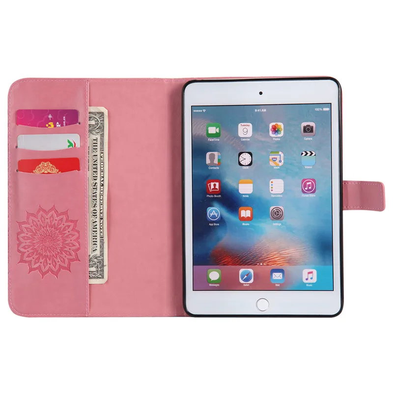 Wekays Модный чехол для Apple IPad Mini 4 кожаный планшета с солнечным цветком Mini4