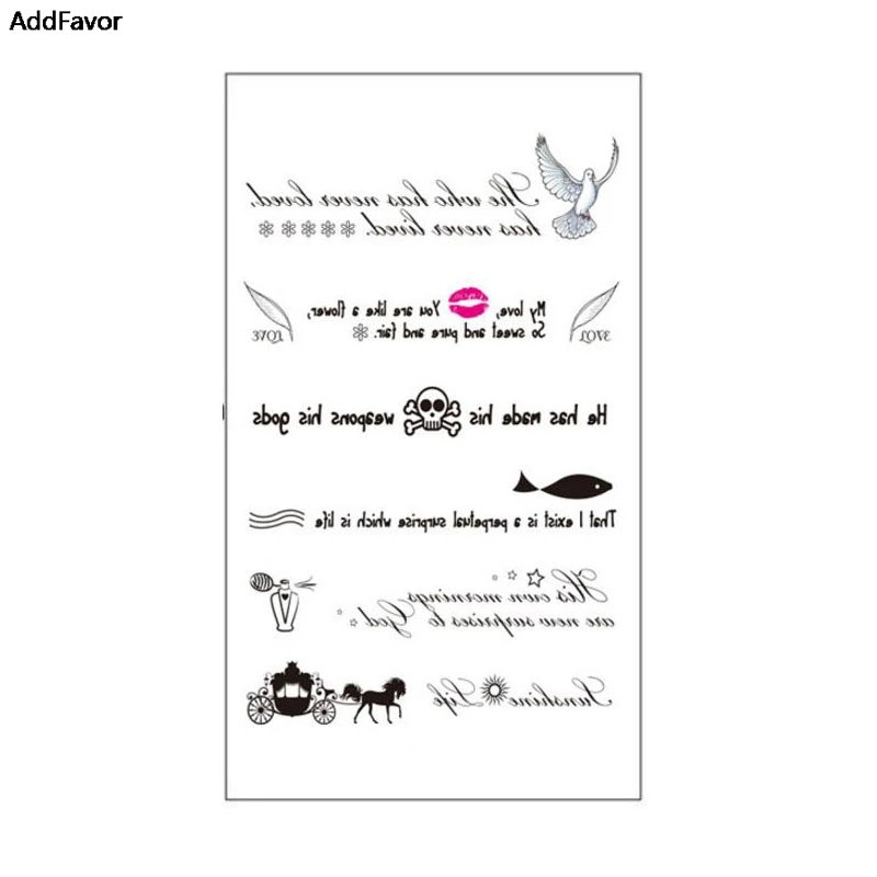 Addfavor 5 шт. сексуальные письма Средства ухода за губами череп рыба птица