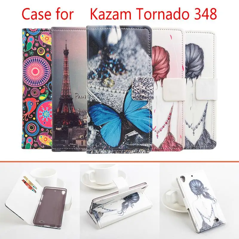 Роспись Мода Высокое качество оригинал для Kazam Торнадо 348 кожаный чехол с